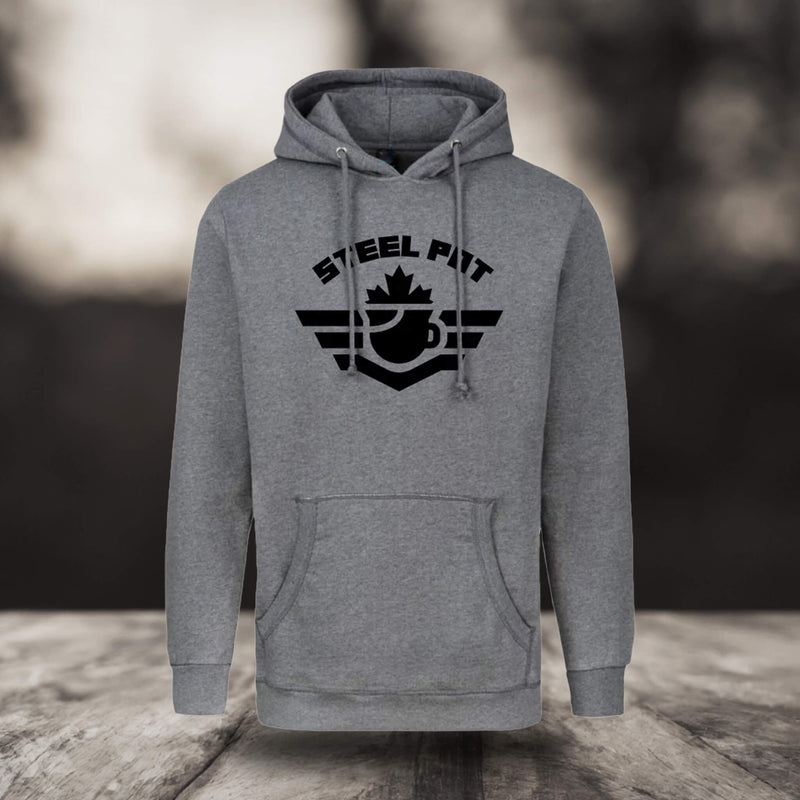 PULLOVER HOODY STEEL POT - GRAY