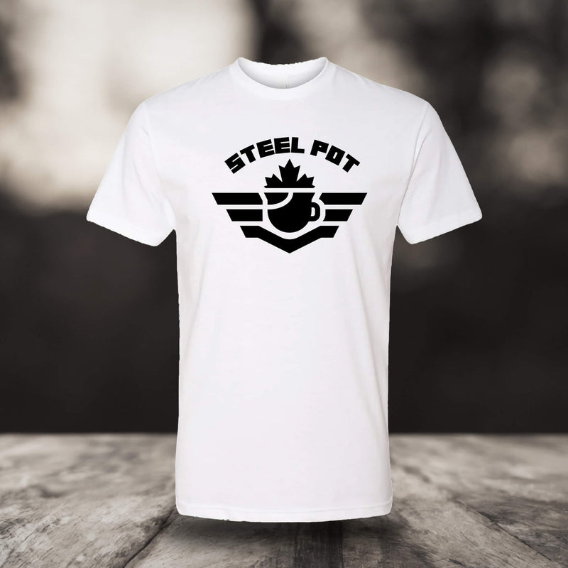 T-SHIRT STEEL POT – Combat Ready = Coffee First