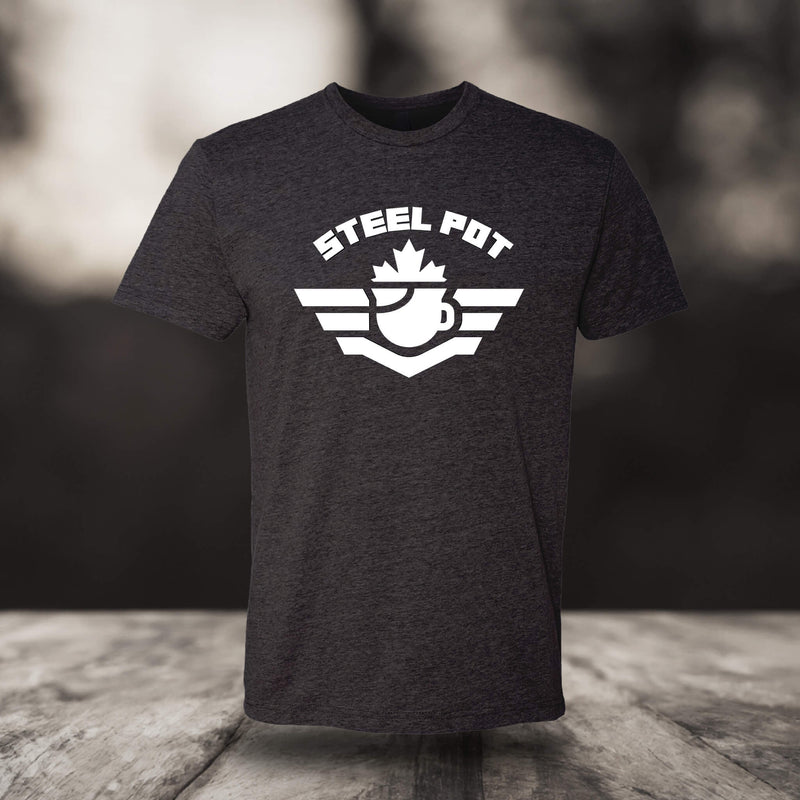 T-SHIRT STEEL POT – Combat Ready = Coffee First